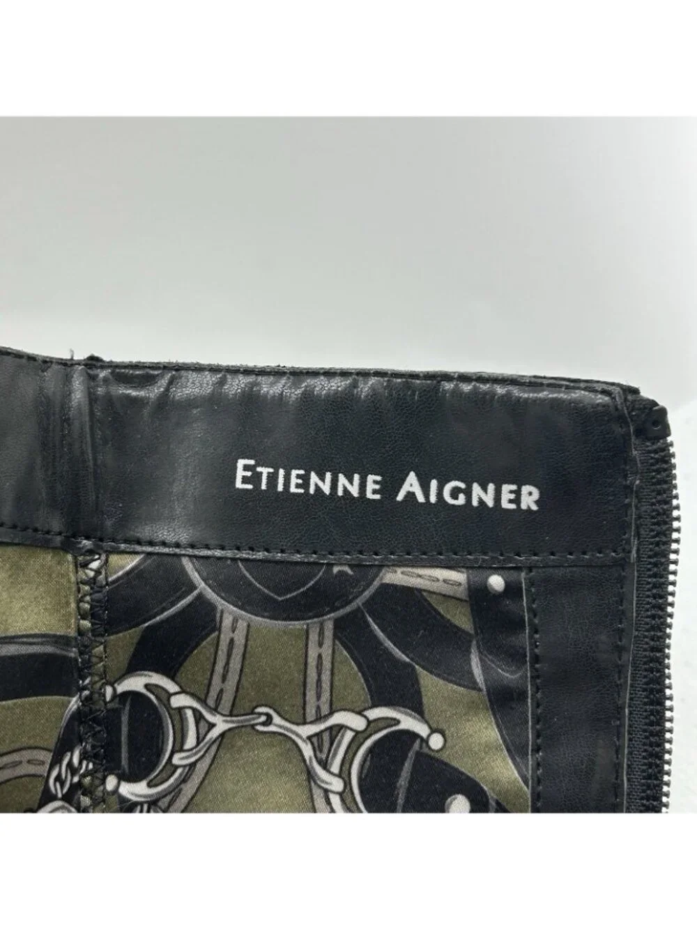 Etienne Aigner Womans Leather Boots Sz 9 Medium Knee High Boots Full Zip Side
